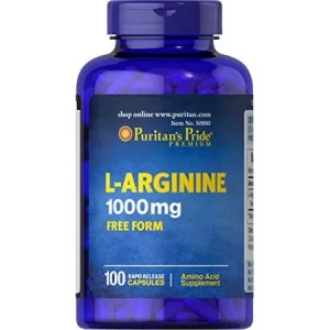 إل-أرجينين L-arginine 1000 mg 100 capsuls مكمل غذائي